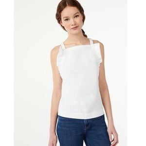 Free Assembly Shirred Flounce Tank